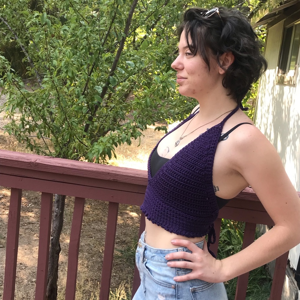 Handmade crochet crop top